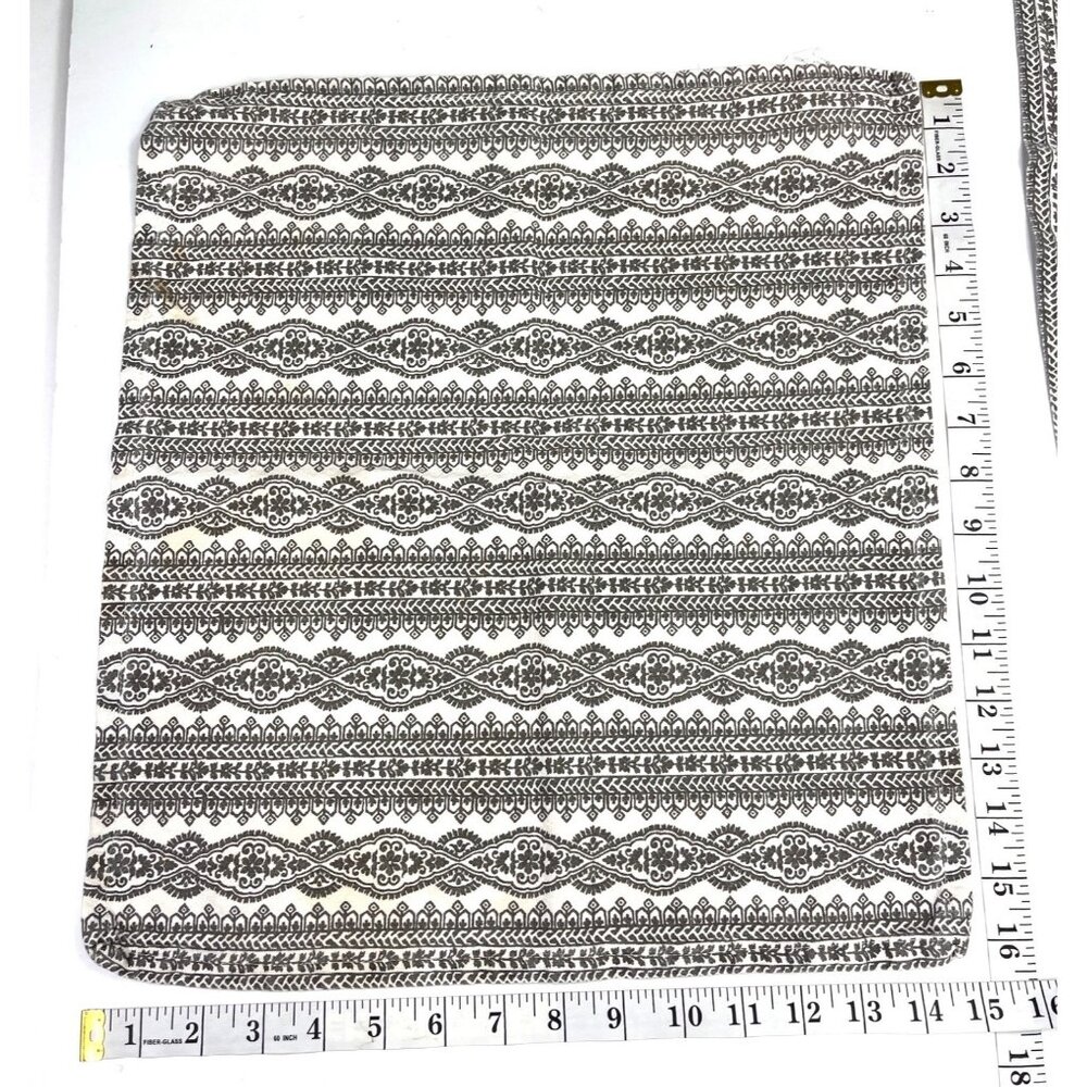 4 Elrene Home Fashions Cloth Napkins 100% Cotton Abstract Floral Gray Cream 16x1